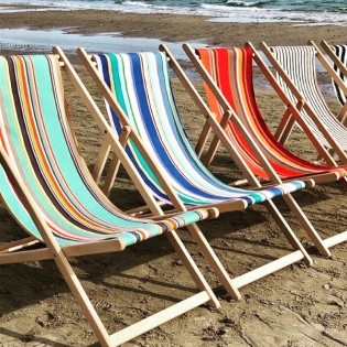 French Stripe Deckchair 1aa