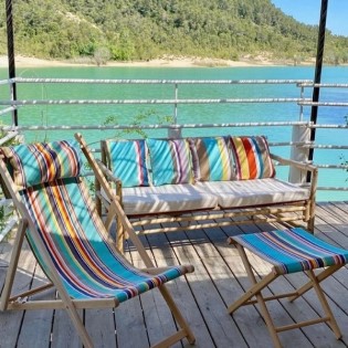 French Stripe Deckchair 2aa